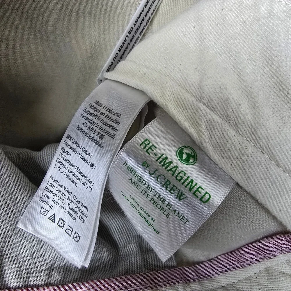 J. Crew Mens Straight Fit Stretch‎ Chino Pants Khaki Tan E1590 32x32